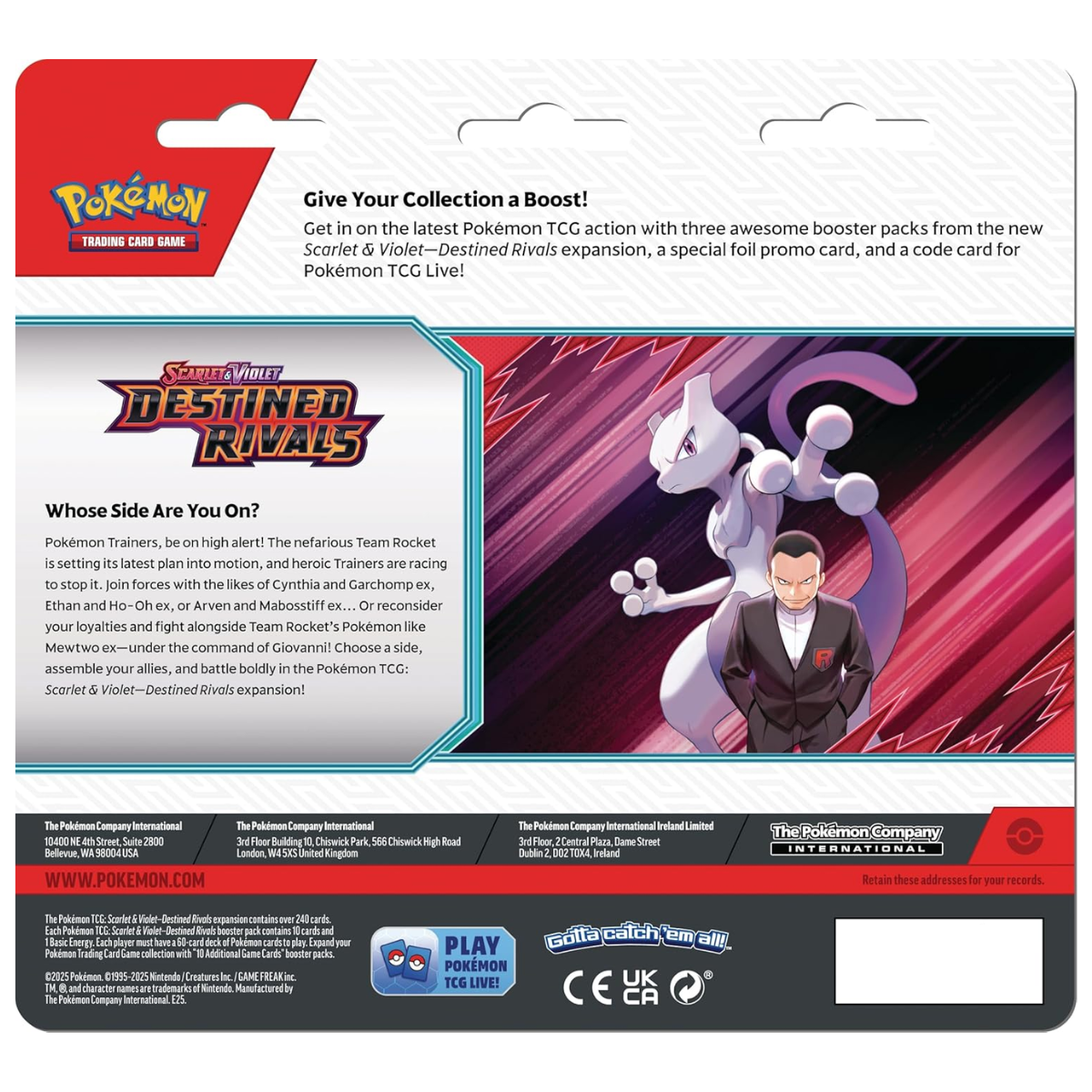 Destined Rivals: 3-Pack Blister | POKÉMON | Español