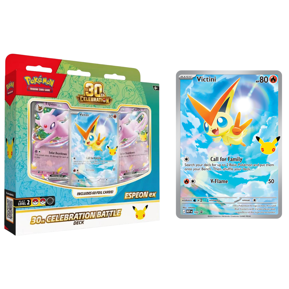 30th Celebration Deluxe Battle Deck - Espeon ex / Umbreon ex | Español (Reserva)