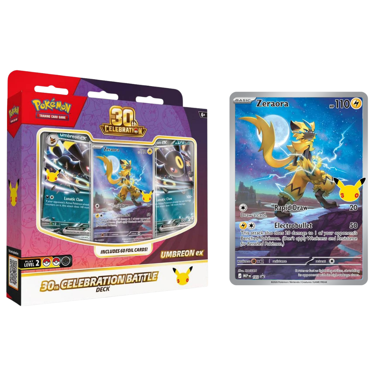 30th Celebration Deluxe Battle Deck - Espeon ex / Umbreon ex | Español (Reserva)