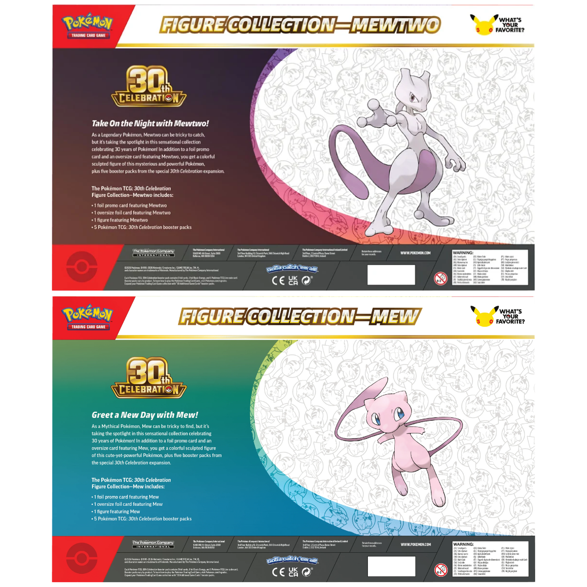 30th Celebration Figure Collection - Mew / Mewtwo | Español (Reserva)