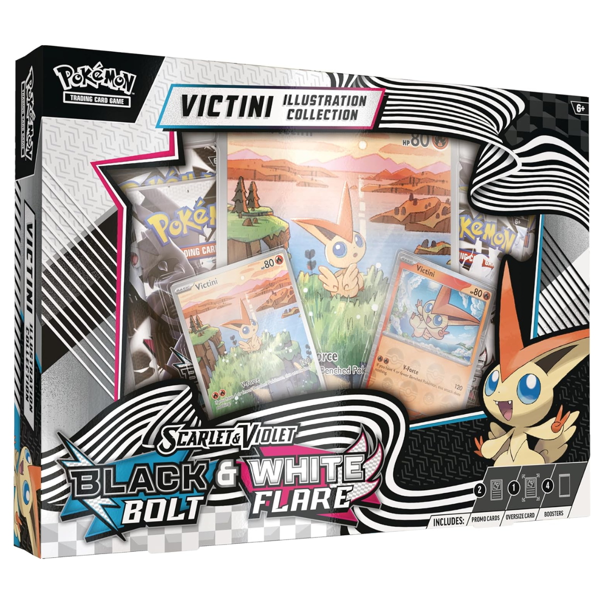 Black Bolt & White Flare Unova Victini Illustration Collection | POKÉMON | Español