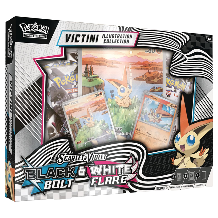Black Bolt & White Flare Unova Victini Illustration Collection | POKÉMON | Español