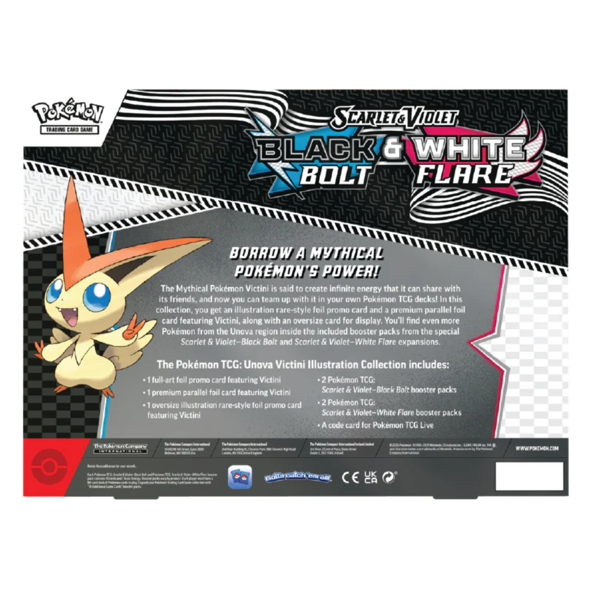 Black Bolt & White Flare Unova Victini Illustration Collection | POKÉMON | Español