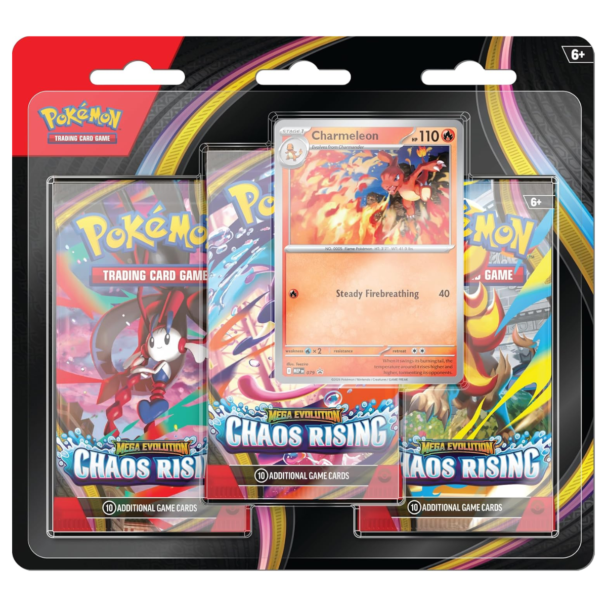 Chaos Rising: 3-Pack Blister | POKÉMON | Español
