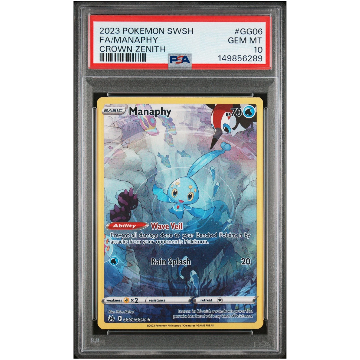 Manaphy (GG06/GG70) | PSA 10 - Crown Zenith | Español