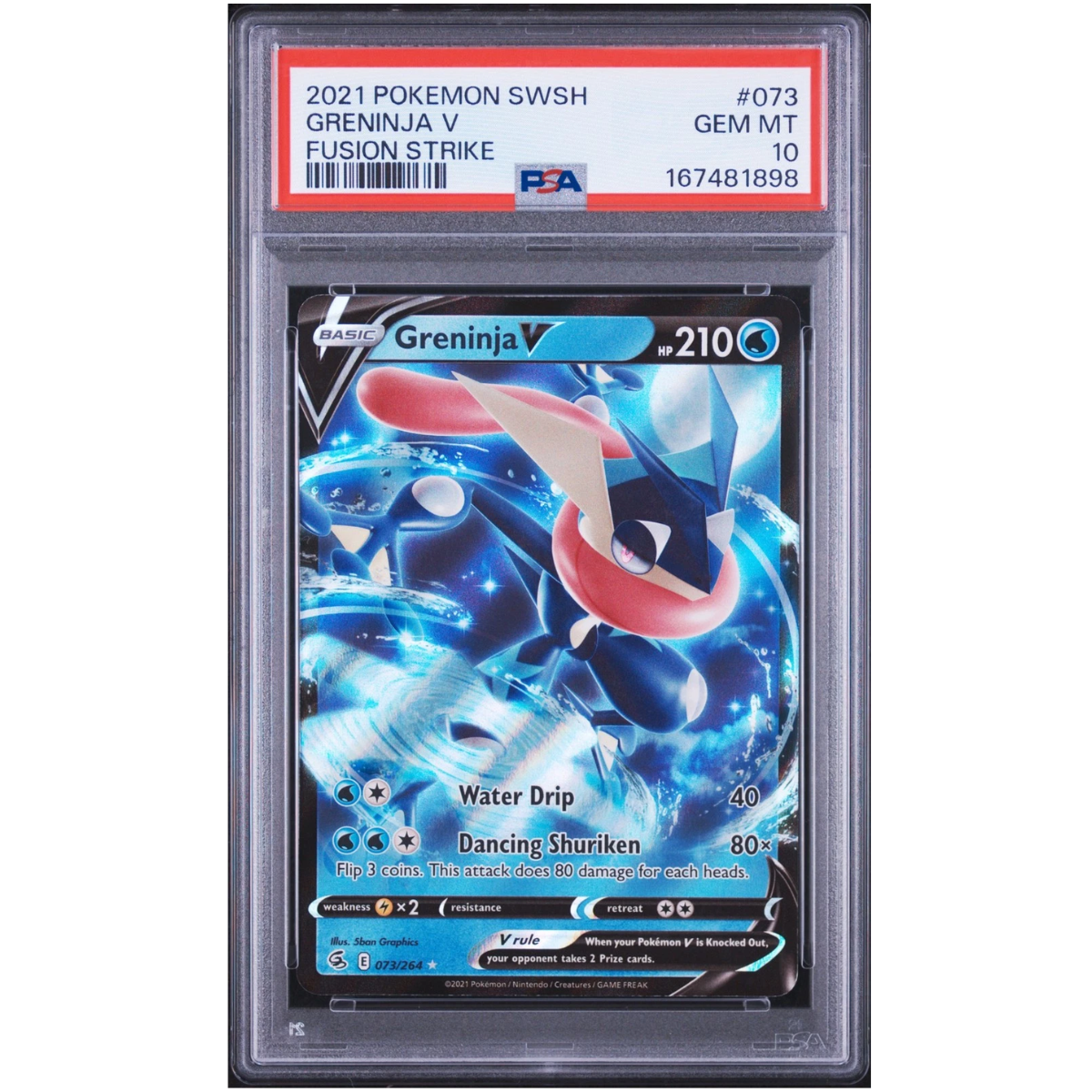 Greninja V (073/264) | PSA 10 - Fusion Strike | Español