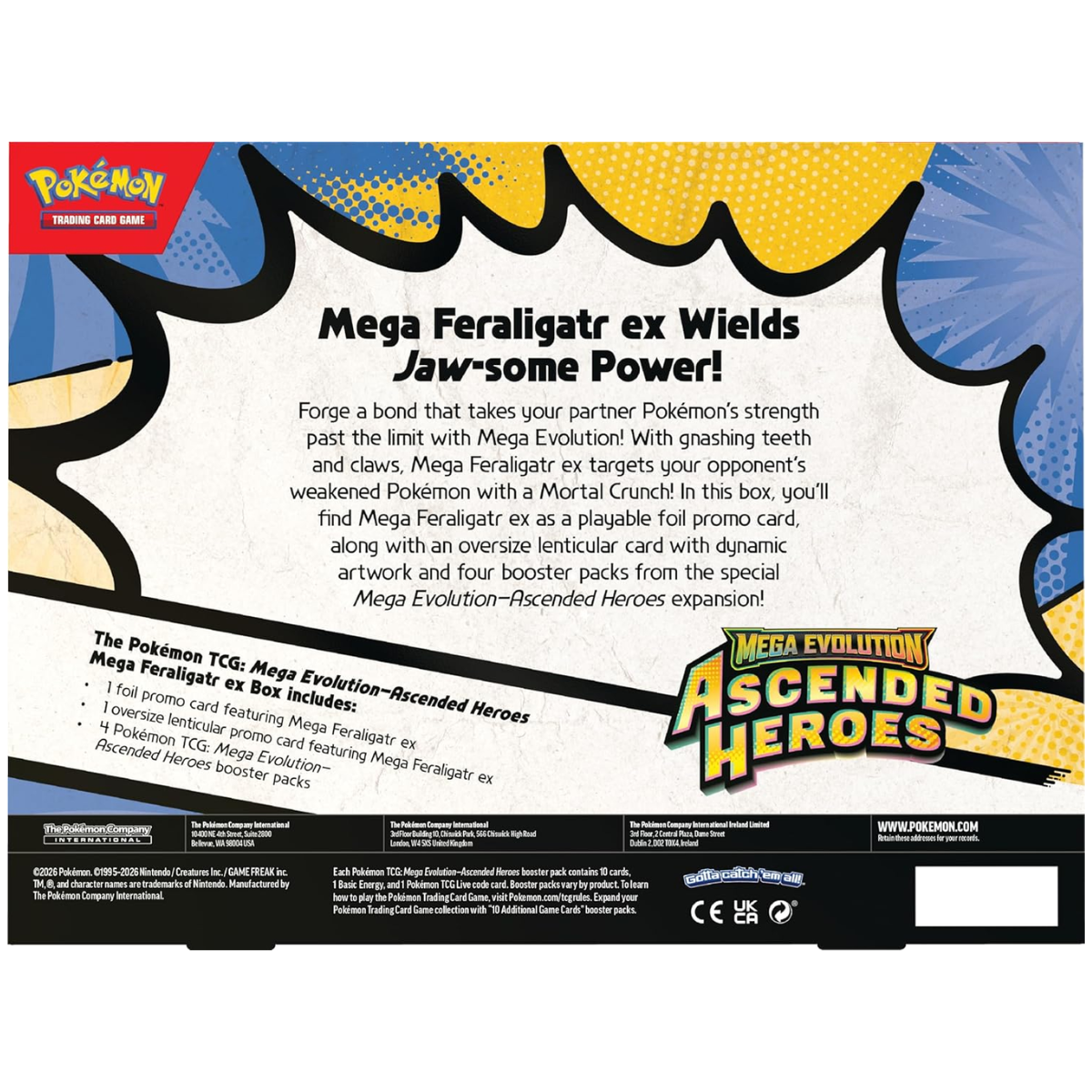 Ascended Heroes: Mega Meganium/Emboar/Feraligatr ex Box | POKÉMON | Español