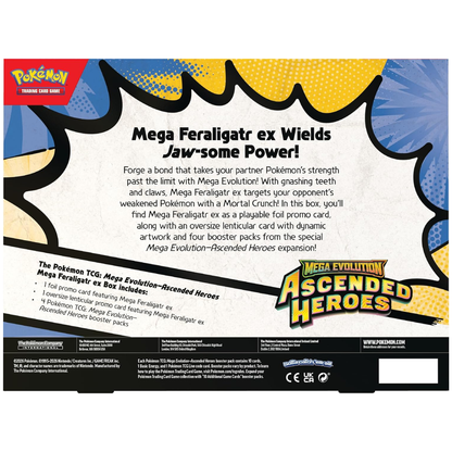 Ascended Heroes: Mega Meganium/Emboar/Feraligatr ex Box | POKÉMON | Español