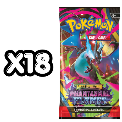 Phantasmal Flames Booster Box (18 Boosters) | POKÉMON | Español