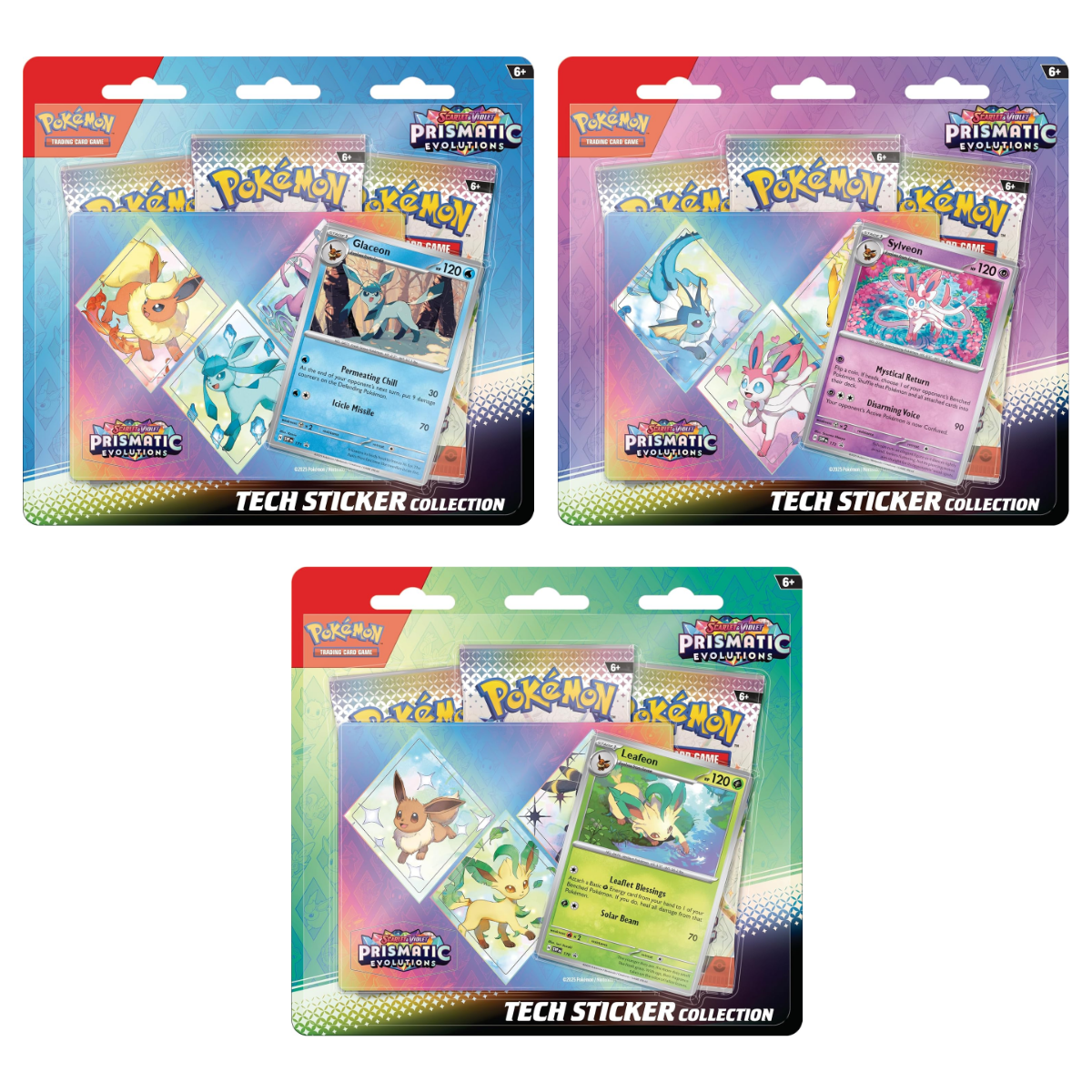 Prismatic Evolutions: Tech Sticker Collection | POKÉMON | Español