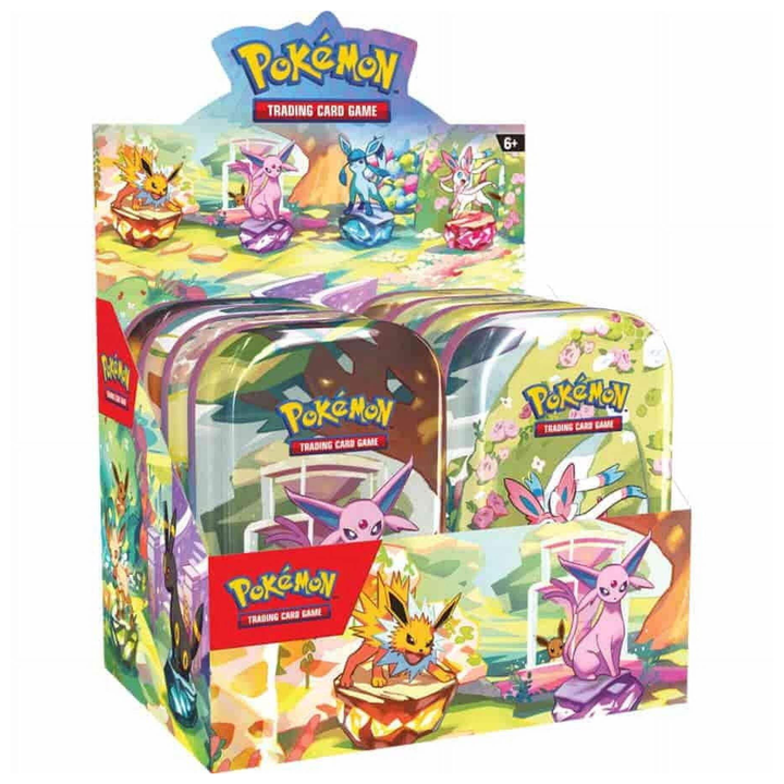 Prismatic Evolutions: Mini Tin Display | POKÉMON | Español
