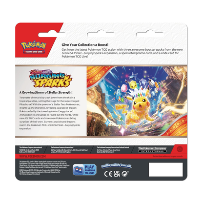 Surging Sparks: 3-Pack Blister | POKÉMON | Español
