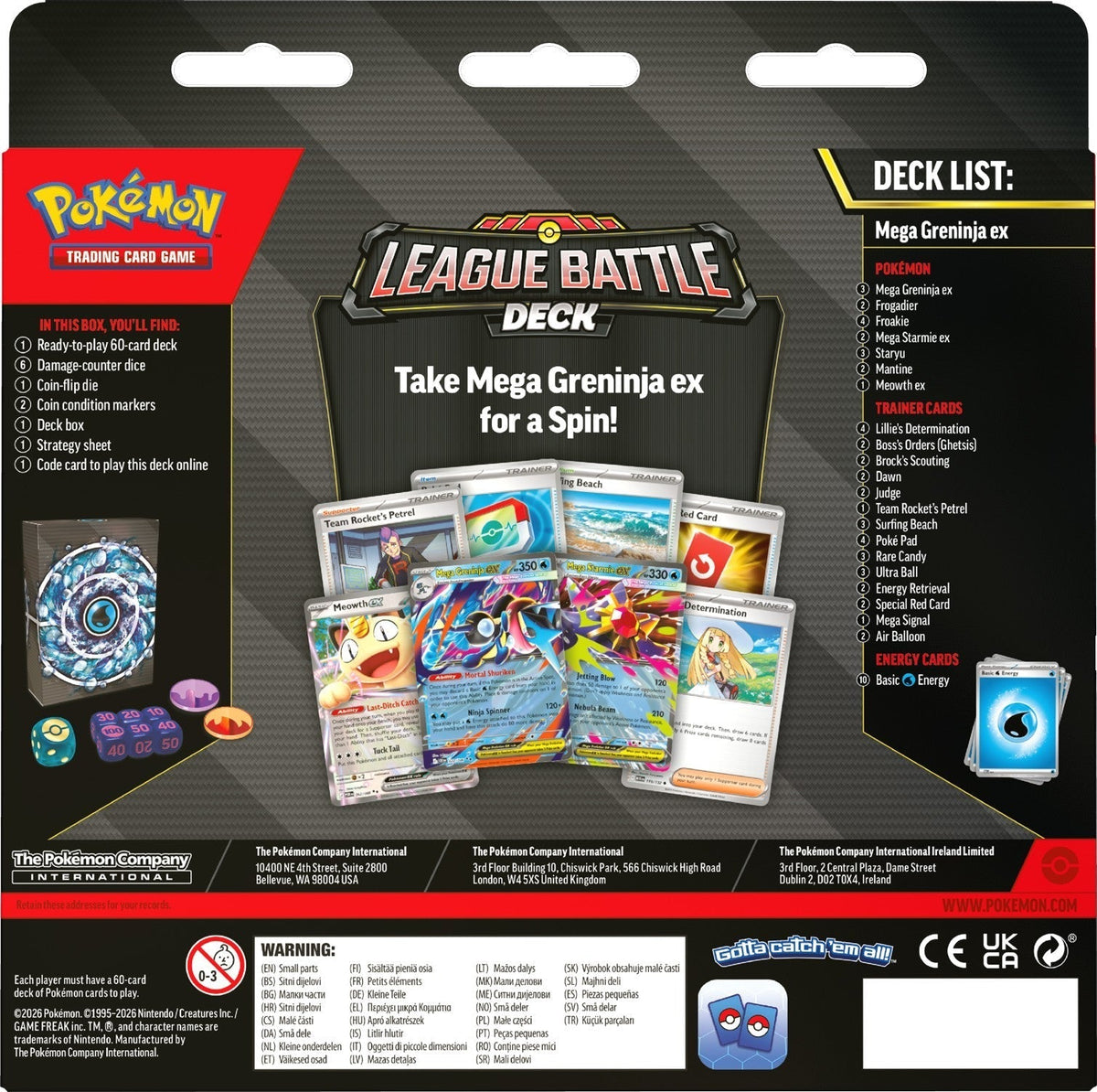League Battle Deck - Mega Greninja ex | POKÉMON | Español (Reserva)