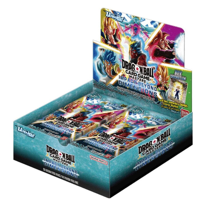 B-31 Booster Box Impact Beyond Dimensions – producto precintado de Dragon Ball Super Card Game en inglés