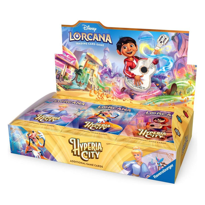 Hyperia City Booster Box – producto precintado de Disney Lorcana en inglés
