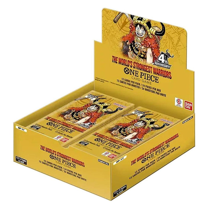 OP-17 Booster Box The World's Strongest Warriors – One Piece Card Game en inglés, producto precintado