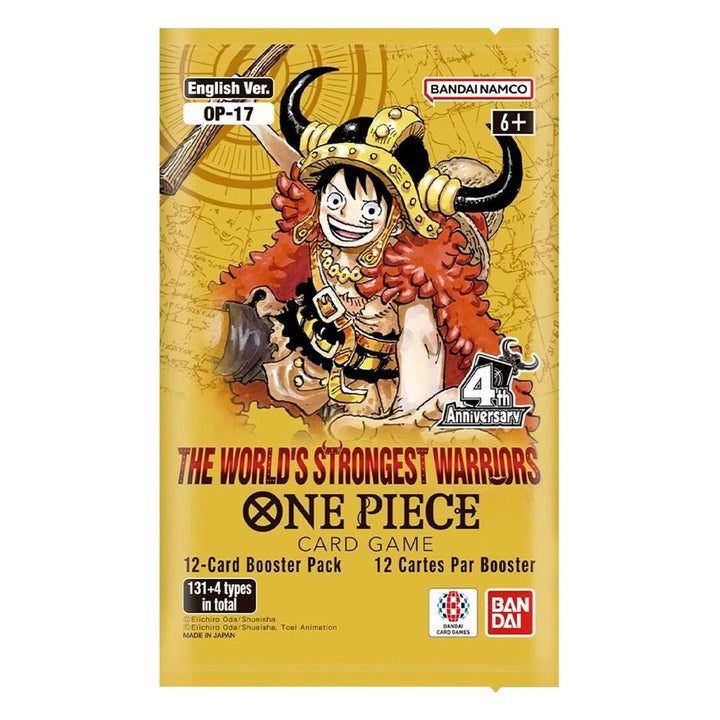 OP-17 Booster Pack The World's Strongest Warriors – One Piece Card Game en inglés, producto precintado