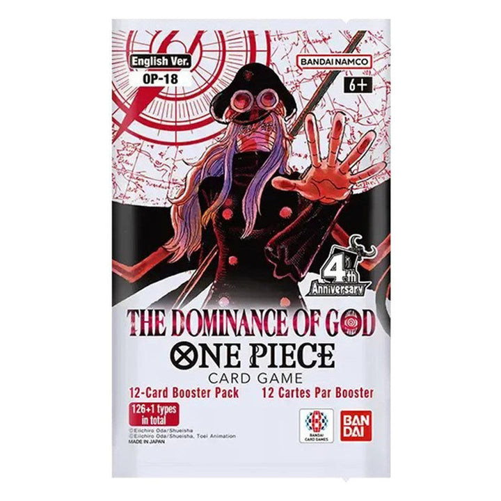 OP-18 Booster Pack The Dominance of God – One Piece Card Game en inglés, producto precintado