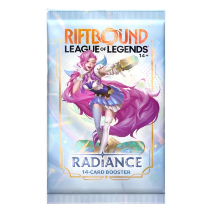 Radiance Booster Pack – producto precintado de Riftbound: League of Legends Trading Card Game en inglés